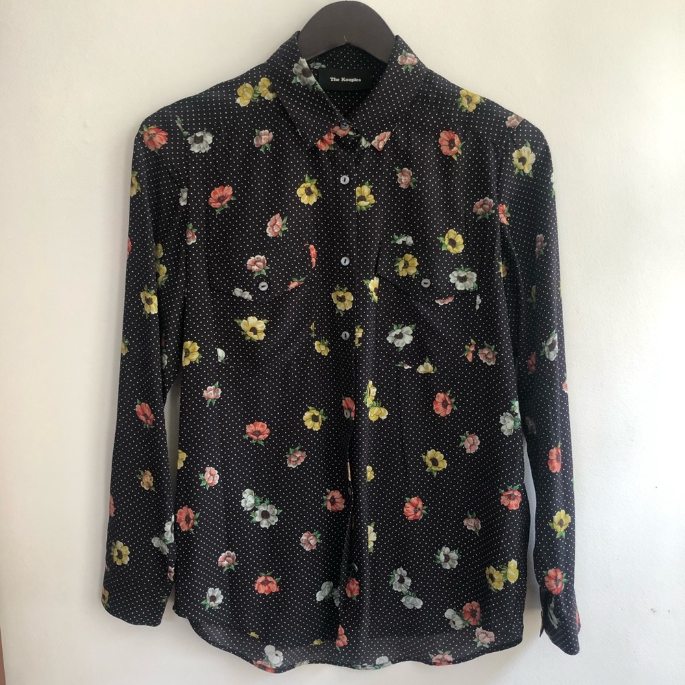 Kooples floral silk shirt